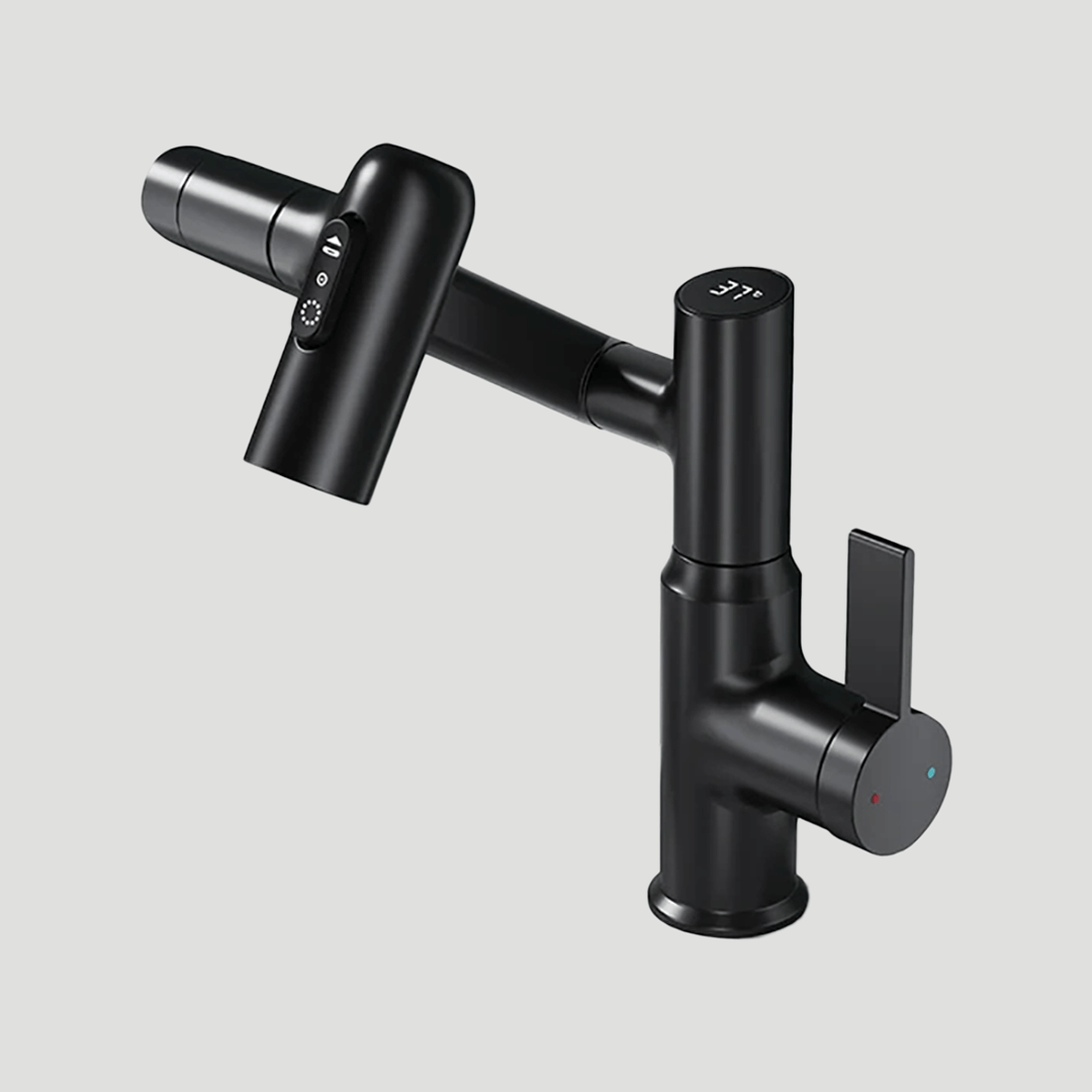 LED Kitchen Faucet 360 Swivel Tap Temperature Display Sink Mixer