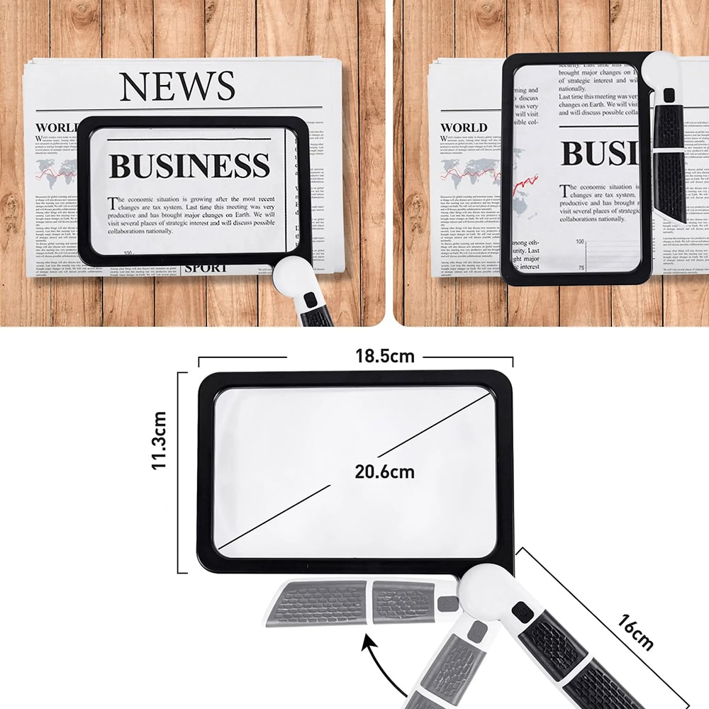 LED Magnifying Glass 5X Handheld Reading Magnifier