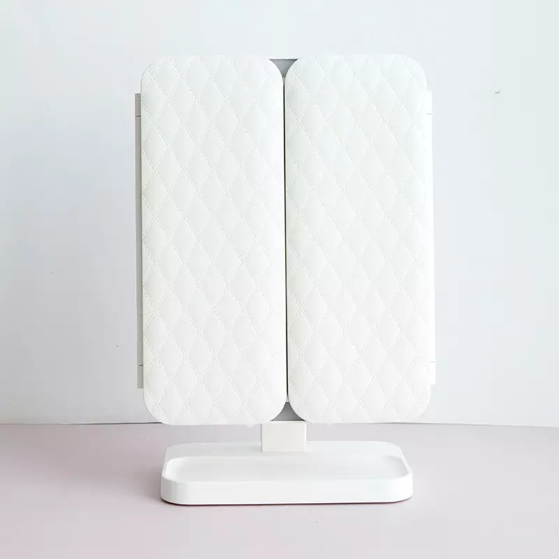 LED Makeup Mirror Adjustable Magnification Vanity Mirror Storage Design