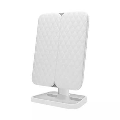 LED Makeup Mirror Adjustable Magnification Vanity Mirror Storage Design