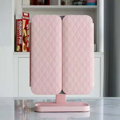 LED Makeup Mirror Adjustable Magnification Vanity Mirror Storage Design