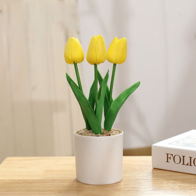 LED Tulip Flower Lamp Warm Light Decorative Table Lamp