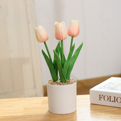 LED Tulip Flower Lamp Warm Light Decorative Table Lamp