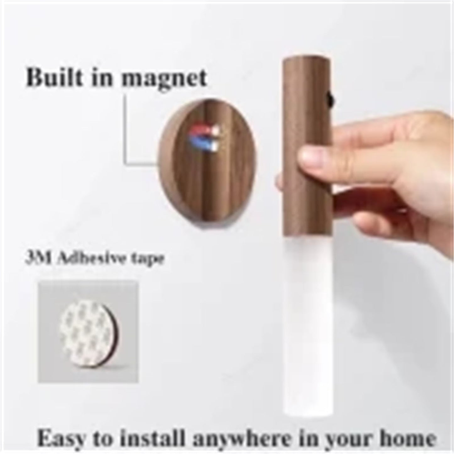 LED Wall Lamp Motion Sensor Rechargeable Wireless Night Light for Home