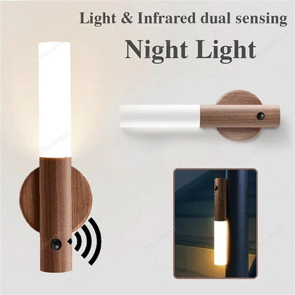 LED Wall Lamp Motion Sensor Rechargeable Wireless Night Light for Home