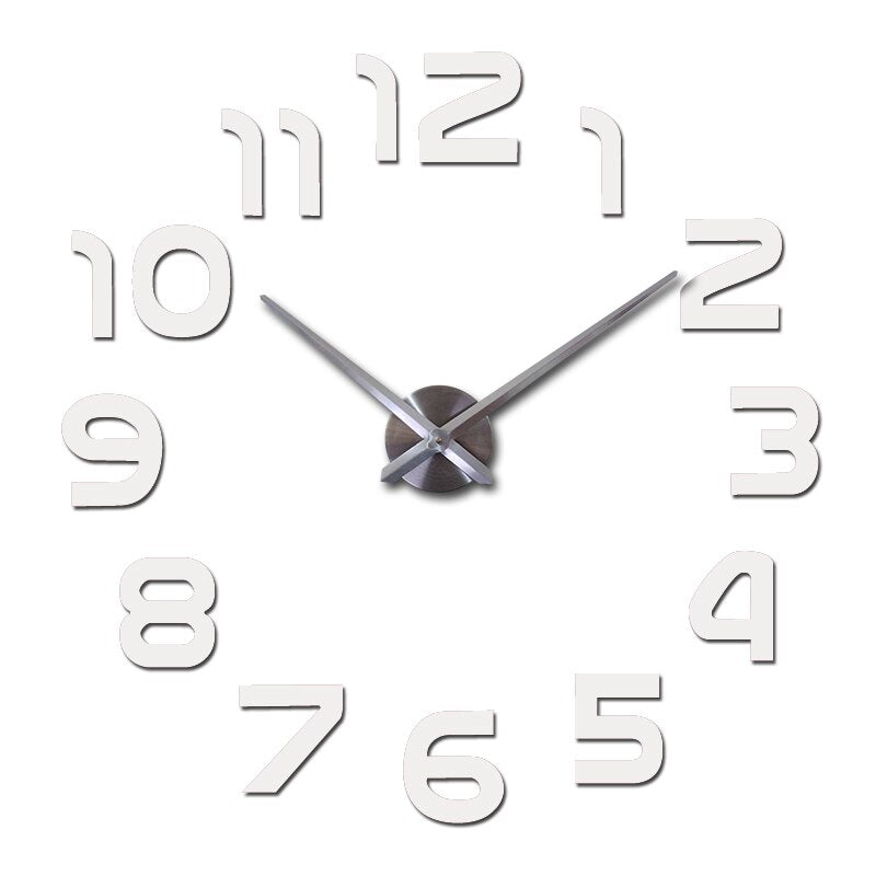 Large Acrylic 3D Wall Clock Modern Decorative Timepiece