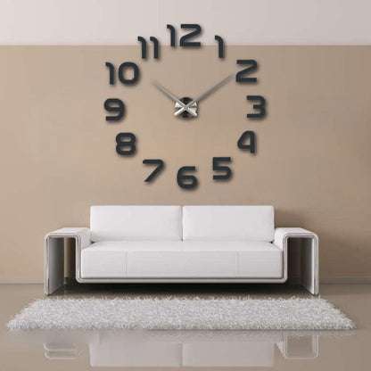 Large Acrylic 3D Wall Clock Modern Decorative Timepiece