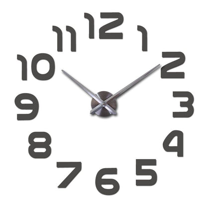 Large Acrylic 3D Wall Clock Modern Decorative Timepiece