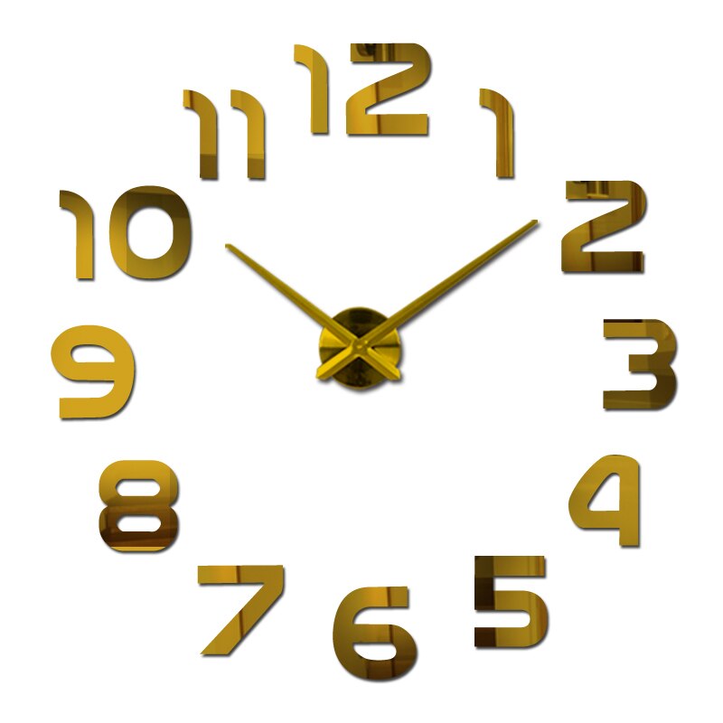 Large Acrylic 3D Wall Clock Modern Decorative Timepiece