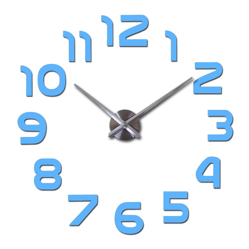 Large Acrylic 3D Wall Clock Modern Decorative Timepiece
