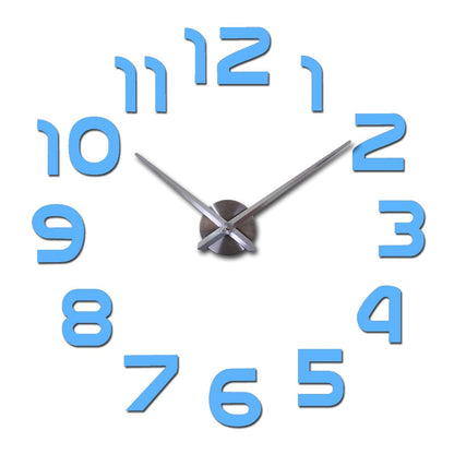Large Acrylic 3D Wall Clock Modern Decorative Timepiece