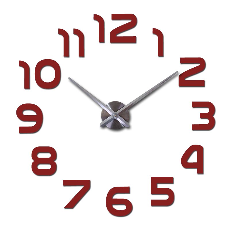 Large Acrylic 3D Wall Clock Modern Decorative Timepiece