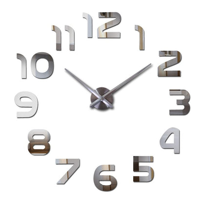 Large Acrylic 3D Wall Clock Modern Decorative Timepiece