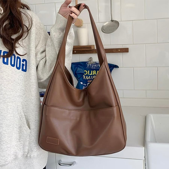 Large Capacity Hobo Shoulder Bag Everyday Handbag