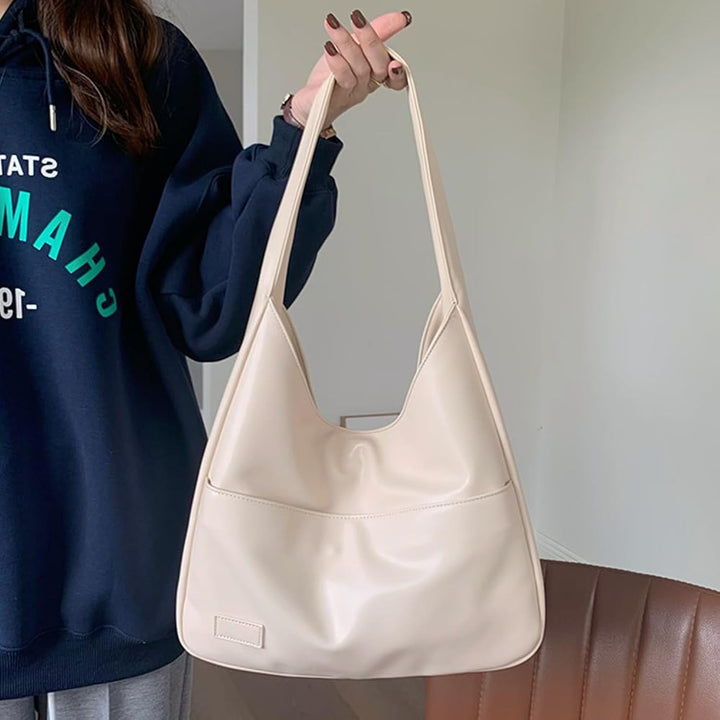 Large Capacity Hobo Shoulder Bag Everyday Handbag