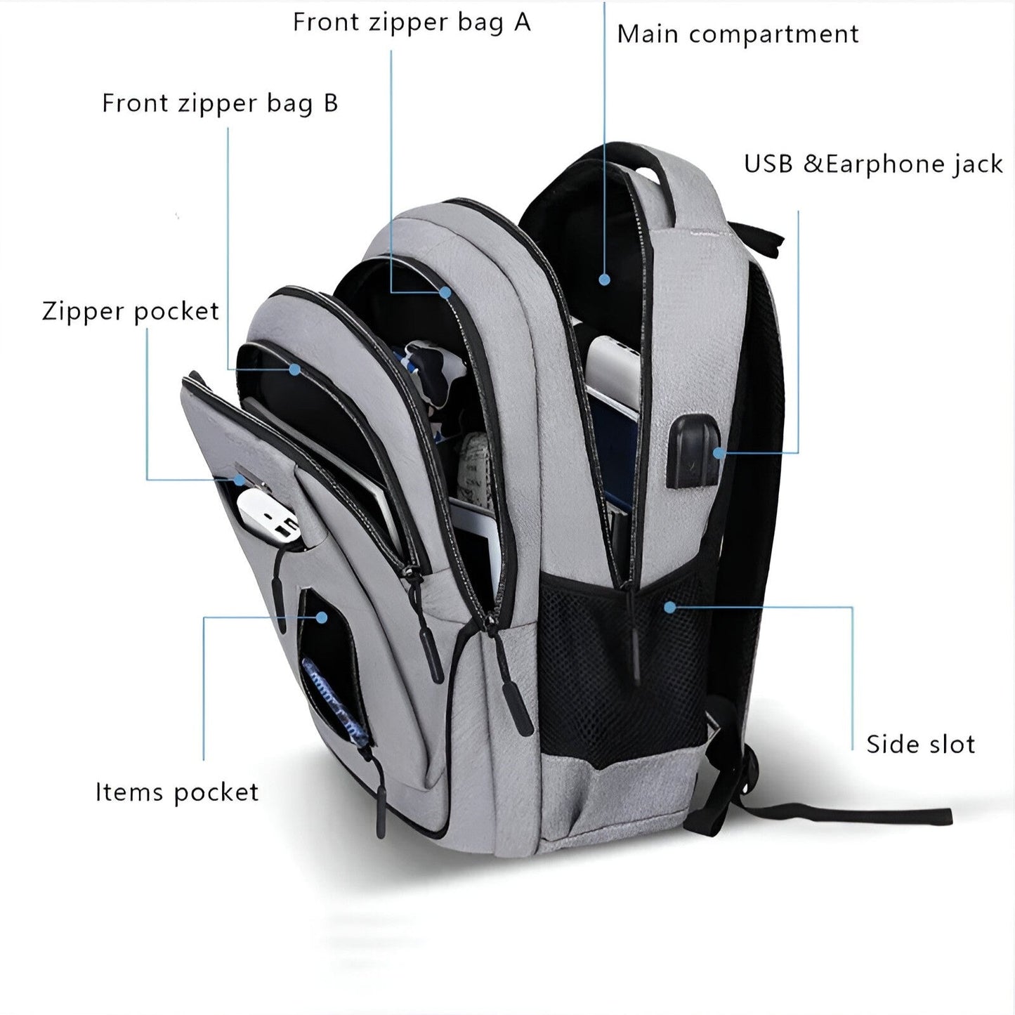 Large Capacity Laptop Backpack Student Travel School Bag