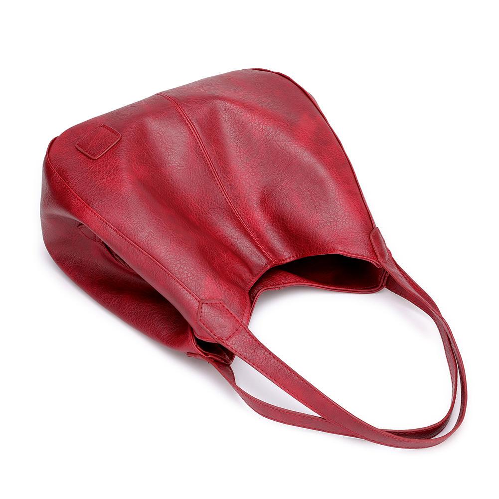 Large Capacity Leather Shoulder Bag for Everyday Essentials