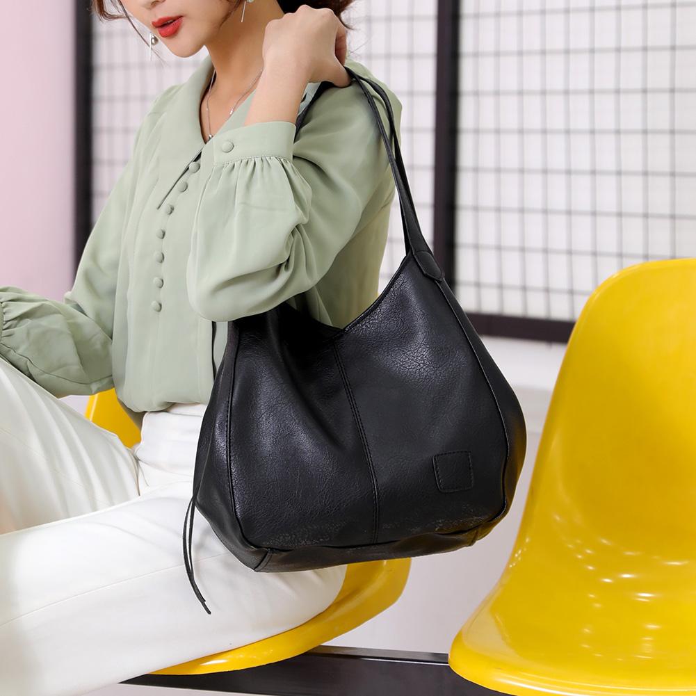 Large Capacity Leather Shoulder Bag for Everyday Essentials