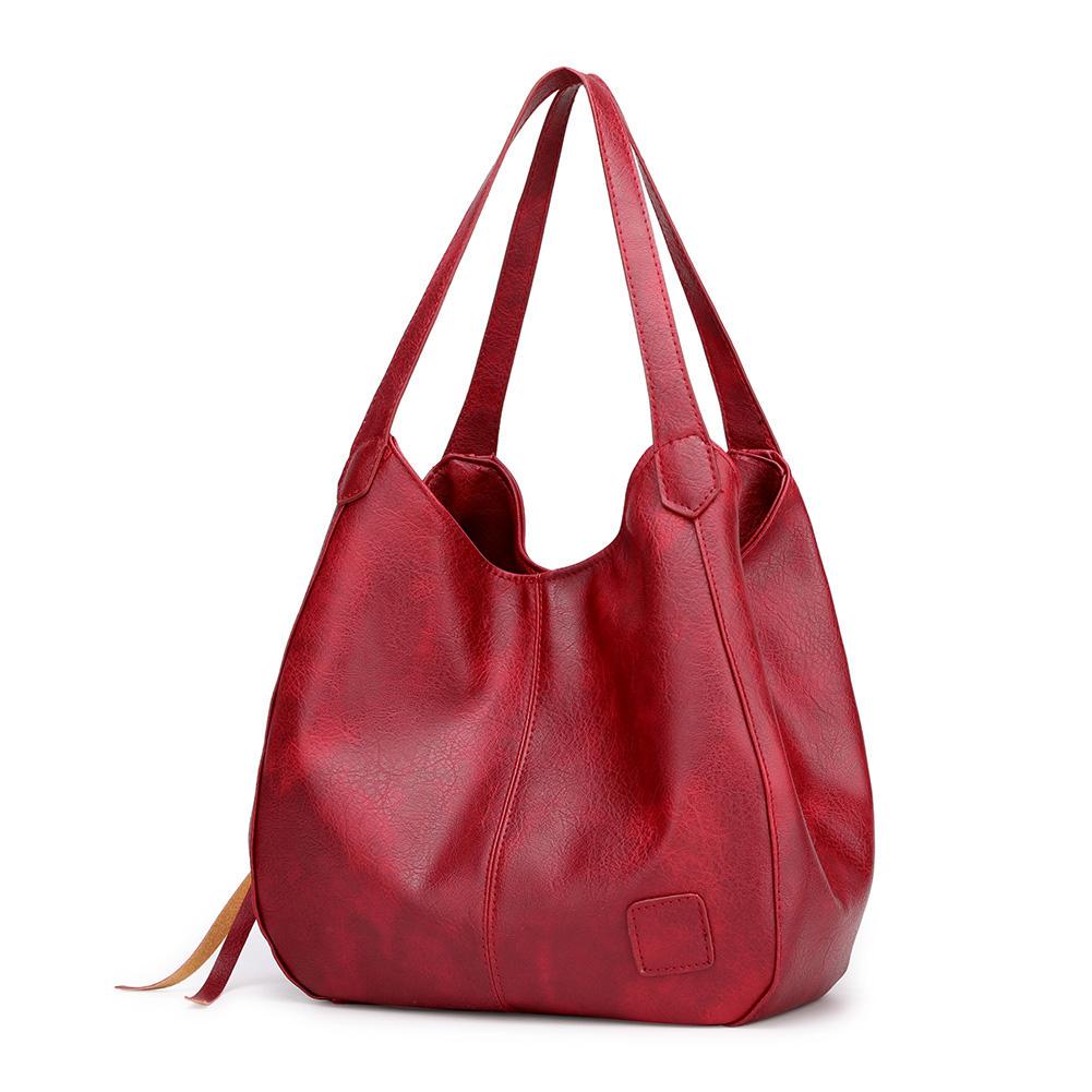 Large Capacity Leather Shoulder Bag for Everyday Essentials