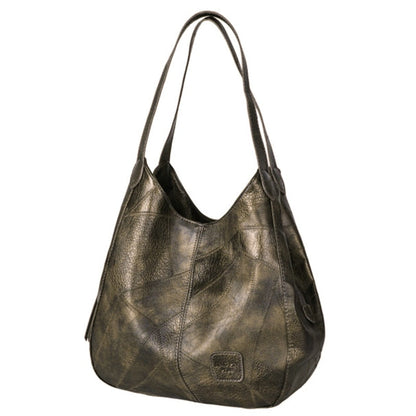 Large Capacity Leather Shoulder Bag for Everyday Essentials