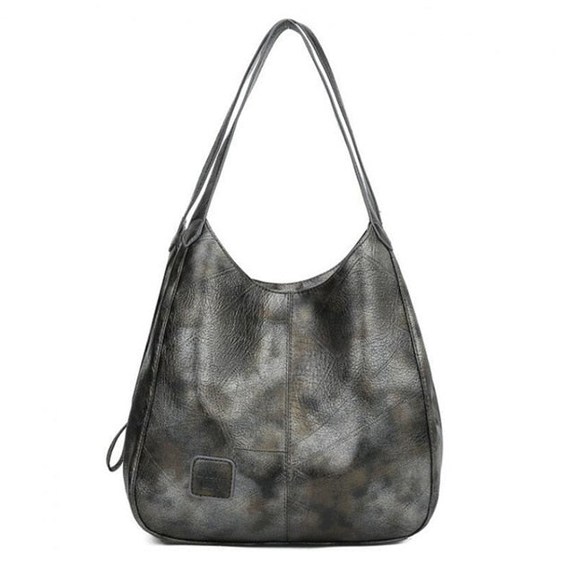 Large Capacity Leather Shoulder Bag for Everyday Essentials