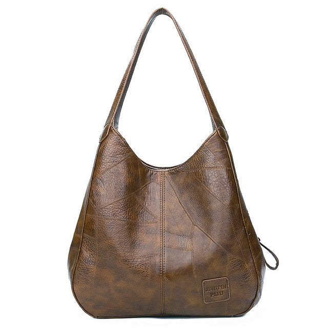 Large Capacity Leather Shoulder Bag for Everyday Essentials