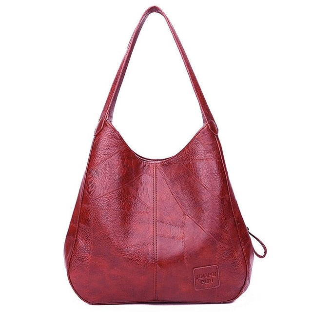 Large Capacity Leather Shoulder Bag for Everyday Essentials