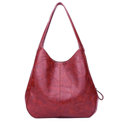Large Capacity Leather Shoulder Bag for Everyday Essentials