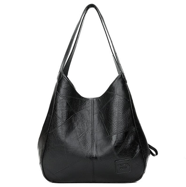 Large Capacity Leather Shoulder Bag for Everyday Essentials