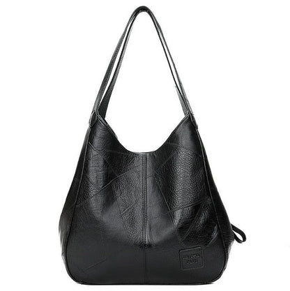 Large Capacity Leather Shoulder Bag for Everyday Essentials
