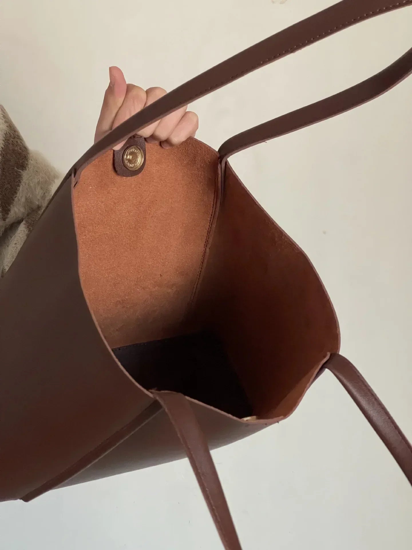 Large Capacity Vegan Leather Shoulder Tote Bag