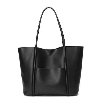 Large Capacity Vegan Leather Shoulder Tote Bag
