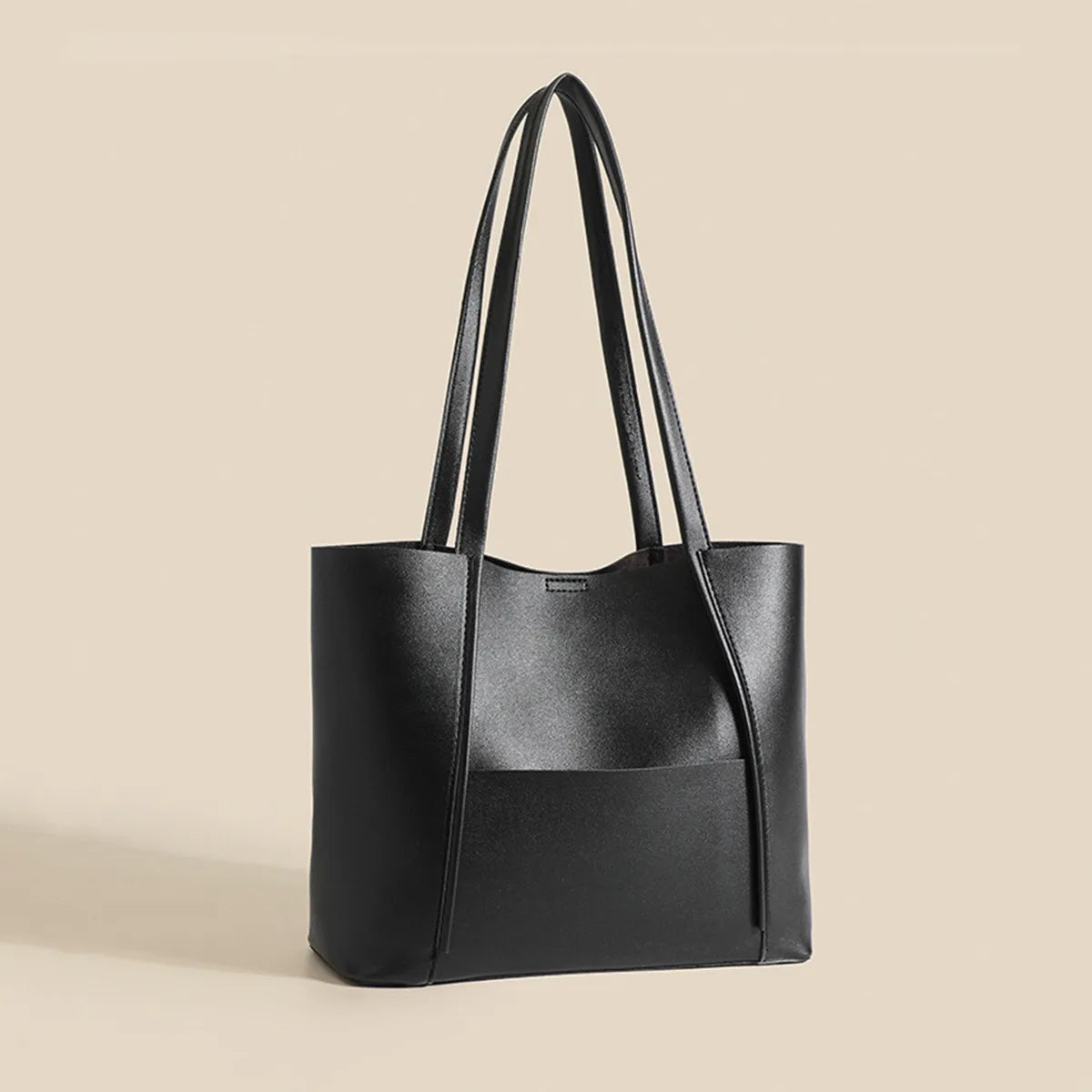 Large Capacity Vegan Leather Shoulder Tote Bag