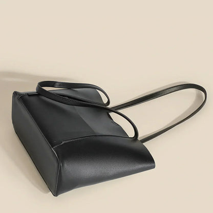 Large Capacity Vegan Leather Shoulder Tote Bag