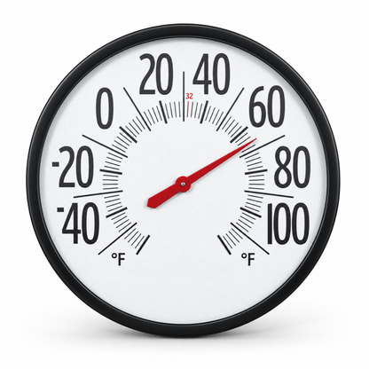 Large Dial Weatherproof Outdoor Thermometer for Wall Mounting