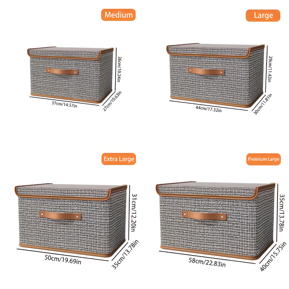 Large Fabric Storage Box Foldable Closet Organizer Bin