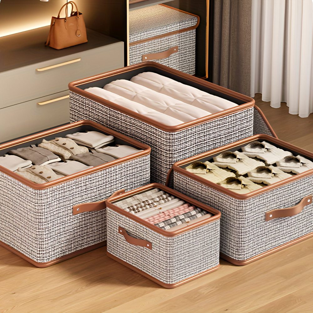 Large Fabric Storage Box Foldable Closet Organizer Bin