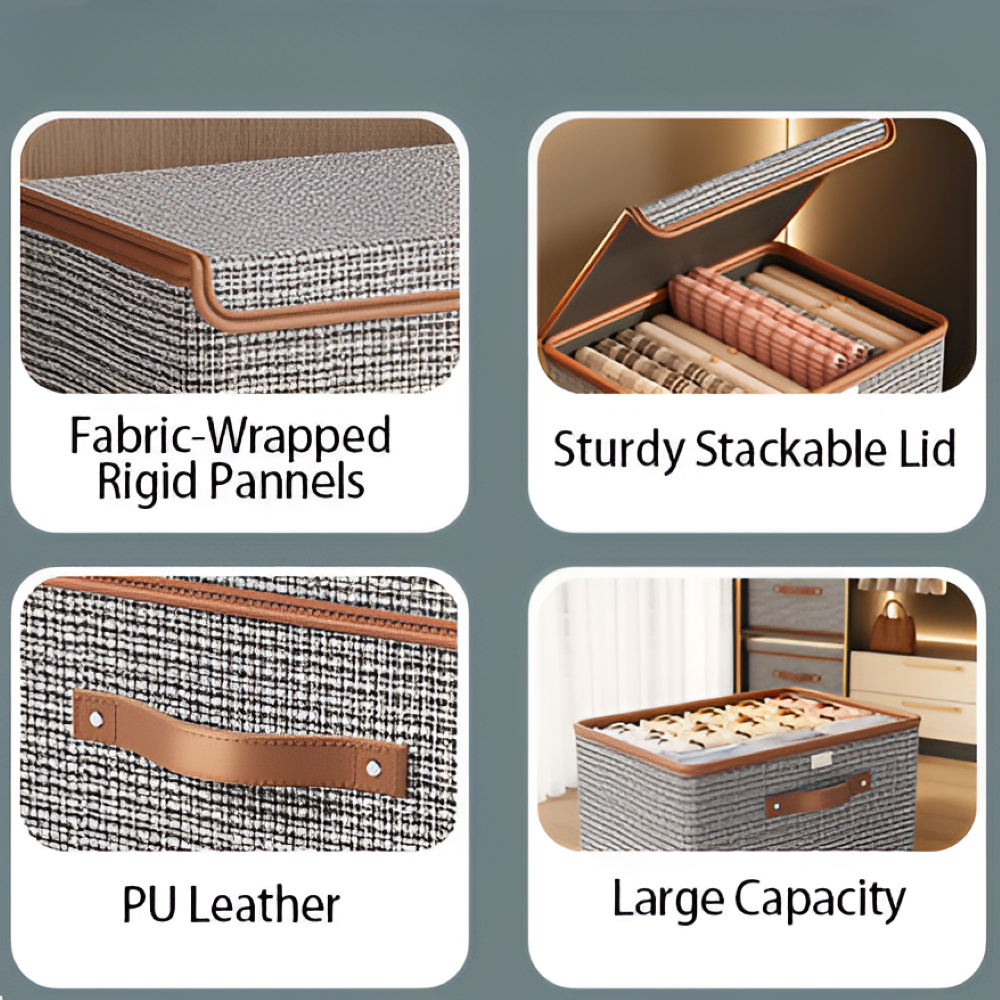 Large Fabric Storage Box Foldable Closet Organizer Bin