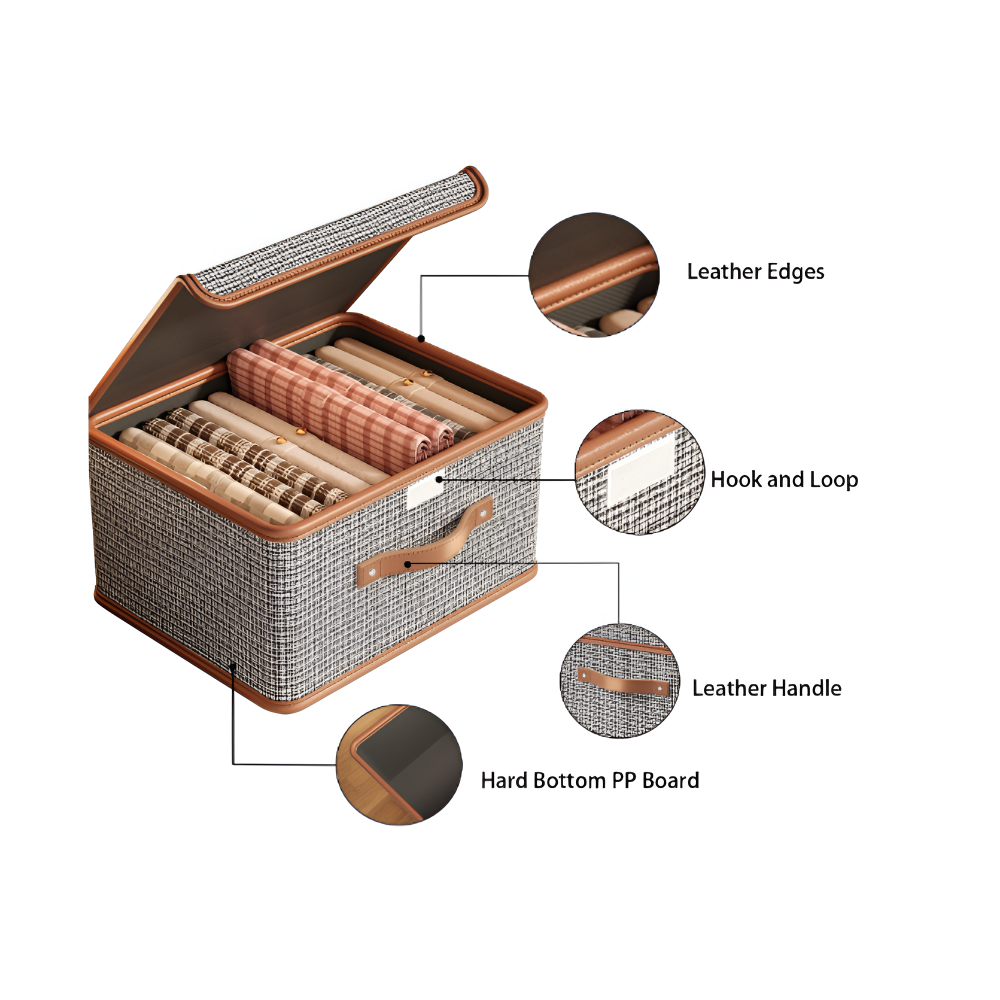 Large Fabric Storage Box Foldable Closet Organizer Bin