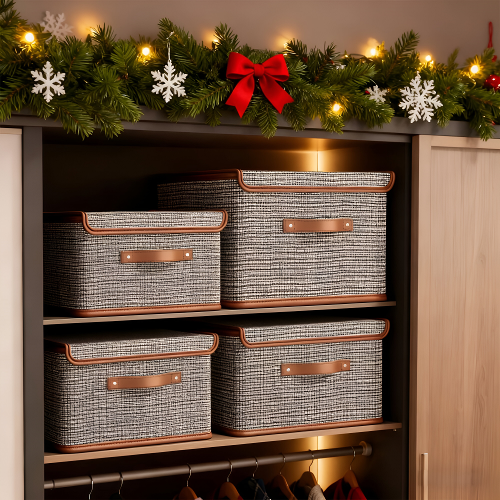 Large Fabric Storage Box Foldable Closet Organizer Bin