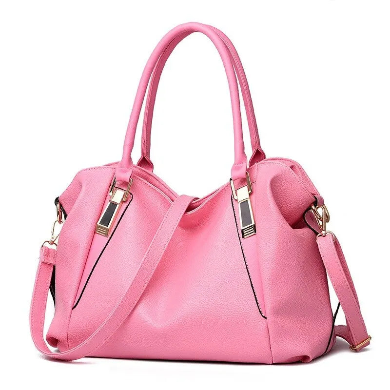 Large PU Leather Shoulder Bag Womens Everyday Handbag