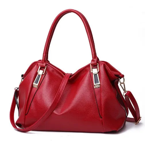 Large PU Leather Shoulder Bag Womens Everyday Handbag