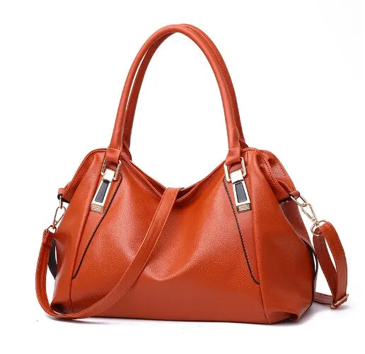 Large PU Leather Shoulder Bag Womens Everyday Handbag