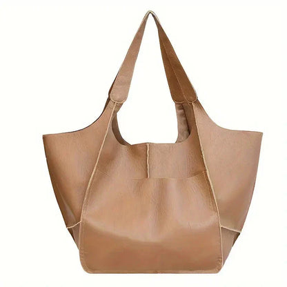 Large Soft Leather Tote Bag Everyday Shoulder Handbag