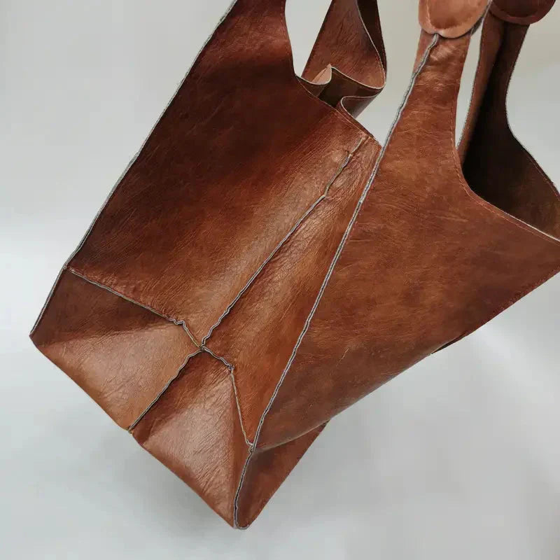 Large Soft Leather Tote Bag Everyday Shoulder Handbag