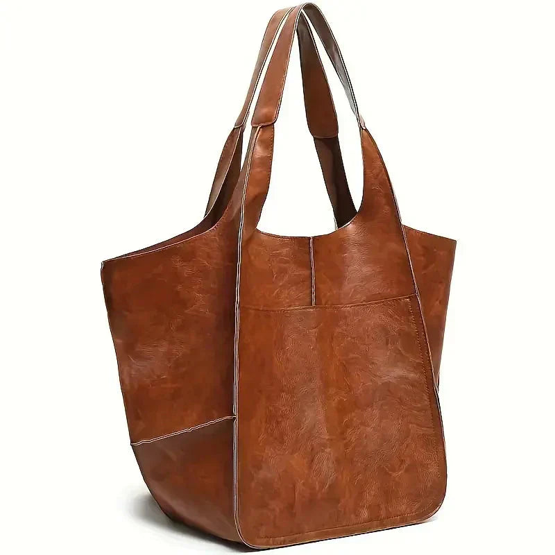 Large Soft Leather Tote Bag Everyday Shoulder Handbag