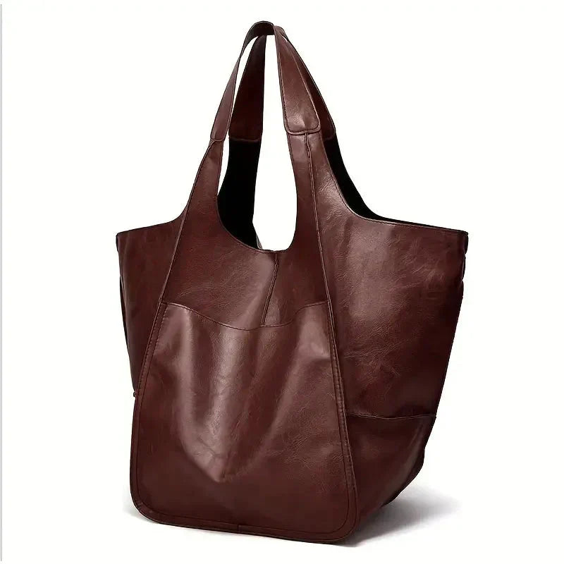 Large Soft Leather Tote Bag Everyday Shoulder Handbag