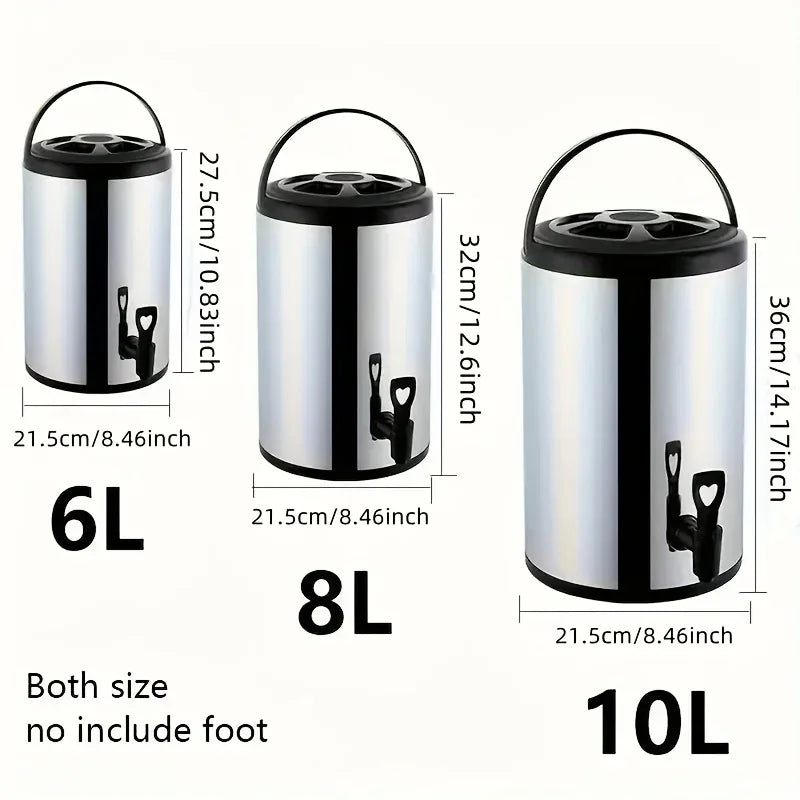 Large Stainless Steel Drink Dispenser - Insulated Beverage Server