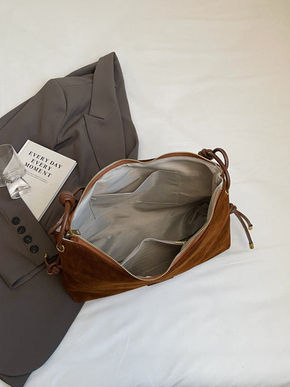 Large Suede Shoulder Tote Bag Womens Everyday Handbag