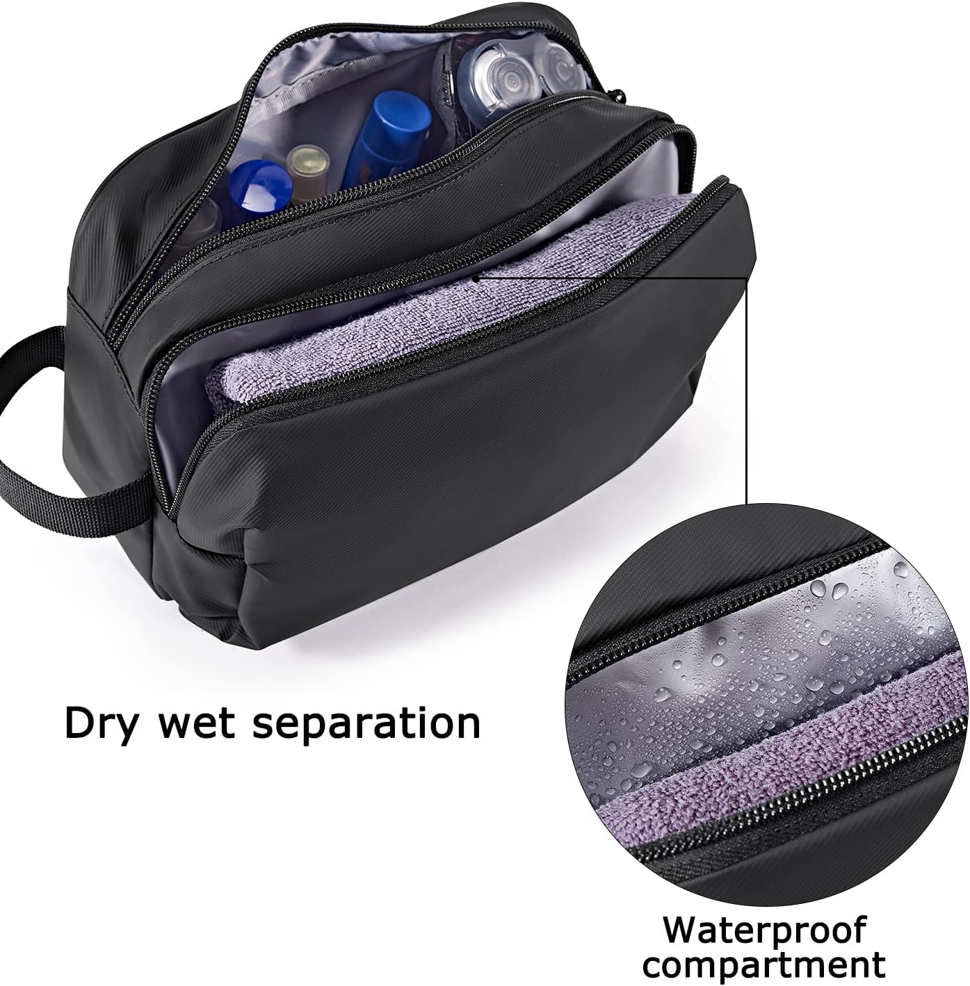 Large Travel Toiletry Bag Mens Waterproof Organizer Case